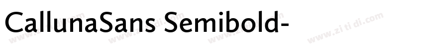CallunaSans Semibold字体转换
